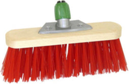 Luva Houten Straatbezem Kunstvezel met Steelhouder 29 cm Rood