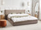 LESTRE - Tweepersoonsbed - Taupe - 180 x 200 cm - Linnen