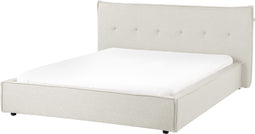 LESTRE - Tweepersoonsbed - Wit - 160 x 200 cm - Linnen