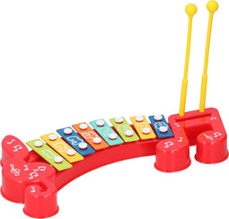 Let's Play Xylofoon - Inclusief 2 Stokken - 8 Genummerde Toetsen - Rood