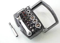 Benson 24-delige doppenset met ratel - industriële kwaliteit - magnetische bits - compacte opbergbox