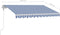 vidaXL - Luifel - vrijstaand - automatisch - 350x250 - cm - blauw - en - wit