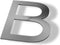 Letter B Model: Huisletter RVS