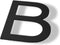 Letter B Model: Huisletter Staal