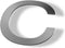 Letter C Model: Huisletter RVS