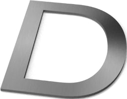 Letter D Model: Huisletter RVS