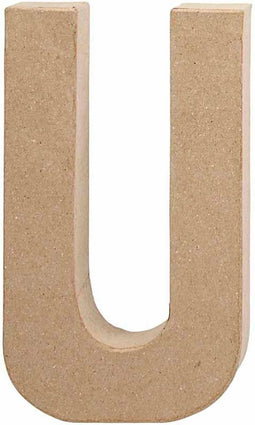 Letter, groot, U, h: 20,5 cm, b: 11,5 cm, 1stuk, dikte 2,5 cm