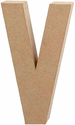 Letter groot V h: 20 5 cm b: 11 5 cm 1stuk dikte 2 5 cm