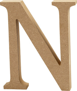 Letter, N, H: 8 Cm, Thickness 1.5 Cm, Mdf, 1pc
