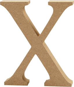 Letter, X, h: 8 cm, dikte 1,5 cm, MDF, 1stuk