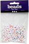 Letterkralen, afm 7 mm, gatgrootte 1,2 mm, wit, 25gr, circa 200 stuk