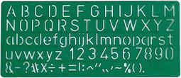 Lettersjabloon Linex 10mm hoofdletters/letters/cijfers