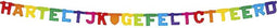 Letterslinger gefeliciteerd kleur | 5 stuks