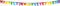 Letterslinger gefeliciteerd kleur | 5 stuks