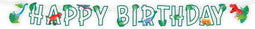Letterslinger Happy Birthday | Thema: Dino | Lengte: 3 meter | Kleur: Groen