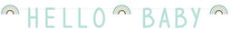 Letterslinger haza hello baby mintgroen 2.50m | 5 stuks