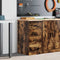 vidaXL - Garagekast - 40x51x85 - cm - massief - grenenhout - gerookt - eiken