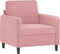 Fauteuil 60 cm fluweel roze