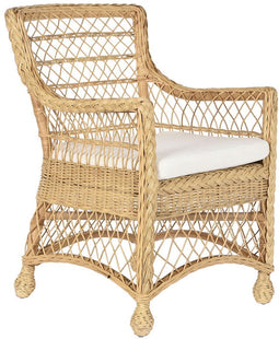 Leunstoel DKD Home Decor Wit Natuurlijk 56 x 63 x 86 cm