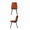 Leunstoel Knoppen Bruin Zwart Grijs Staal 62 x 85 x 47 cm (2 Stuks)