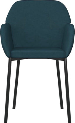 vidaXL - Eetkamerstoelen - 2 - st - fluweel - blauw