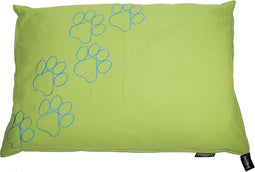 Lex & Max Happy Feet - Hondenkussen - Rechthoek - Lime/Aqua - 100x70cm