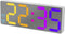 Nuvance digitale wekker - LED klok - dubbel alarm - geluidactivatie - wit - 16 x 6,2 x 2,5 cm