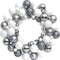 vidaXL - Kerstkrans - 45 - cm - polystyreen - wit - en - grijs
