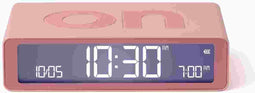 Lexon Flip Classic ON OFF omkeerbare oplaadbare Wekker - Roze