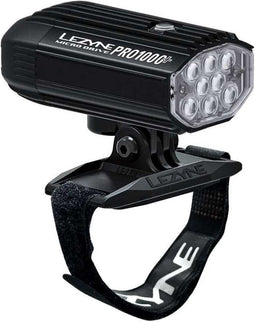 Lezyne Helmet Micro Drive Pro 1000+ - Fietslicht voorlicht - USB-C Oplaadbare Fietslamp - Incl. Helm Bevestiging - Waterdicht fietsverlichting - 1000 lumen - Zwart
