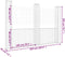 vidaXL - Schanskorf - U-vormig - met - 3 - palen - 260x20x200 - cm - ijzer