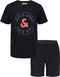 JACK&JONES JACAARON SS TEE AND SHORTS SET - T-shirt met korte mouwen - Standard fit - Black