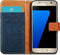 iMoshion Hoesje Geschikt voor Samsung Galaxy S7 Hoesje Met Pasjeshouder - iMoshion Luxe Canvas Bookcase - Donkerblauw