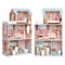 Poppenhuis - 61x30x106 cm - hout - met meubels