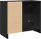 vidaXL - Wastafelkast - 63x29x55 - cm - bewerkt - hout - zwart