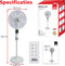 Solis Breeze 360° - Staande Ventilator - 3 Snelheidsstanden - Met Afstandsbediening