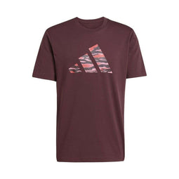 Adidas M C CAMO LOGO T JI6769 - Heren-T-Shirt Korte Mouwen - 100% Katoen - Kastanjebruin - Maat XXL