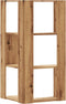 vidaXL - Boekenkast - 3-laags - hoek - 50x50x102 - cm - hout - artisanaal - eikenkleur