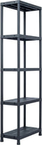 vidaXL - Opbergrekken - 2 - st - 125 - kg - 60x30x180 - cm - kunststof - zwart