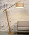 GOOD&MOJO Vloerlamp Montblanc - Bamboe/Donkergrijs - 175x47x207cm - Scandinavisch,Bohemian - Staande lampen voor Woonkamer - Slaapkamer
