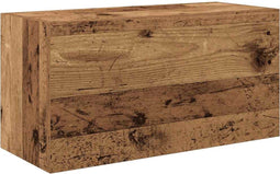 vidaXL - Badkamerwandkast - 60x25x30 - cm - bewerkt - hout - oud - houtkleurig
