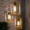 AnLi Style Hanglamp 3x houten frame getrapt