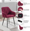 Woltu EZS02bd-1 - Eetkamerstoel - Ergonomisch ontwerp - Fluweel Bordeaux 56 x 53 x 83,5 cm