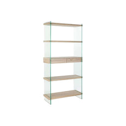 Planken DKD Home Decor 90 x 35 x 180 cm Kristal Natuurlijk Hout Transparant Hout MDF