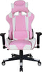 Gamestoel Thomas - bureaustoel racing gaming - ergonomisch - roze wit