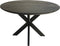 Tafel Zurich rond swiss edge- ø120x76 - Zwart - Acaciahout/metaal