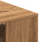 vidaXL - Salontafel - 55x55x42 - cm - bewerkt - hout - artisanaal - eikenkleurig