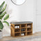 vidaXL - Schoenenbank - 82x32x50 - cm - bewerkt - hout - artisanaal - eikenkleur