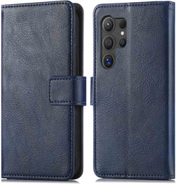 iMoshion Hoesje Geschikt voor Samsung Galaxy S24 Ultra Hoesje Met Pasjeshouder - iMoshion Luxe Bookcase - Donkerblauw