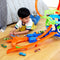 Hot Wheels JFD12 - Stuntbaan Crash in de Lucht - Gemotoriseerde booster - 0.64 m